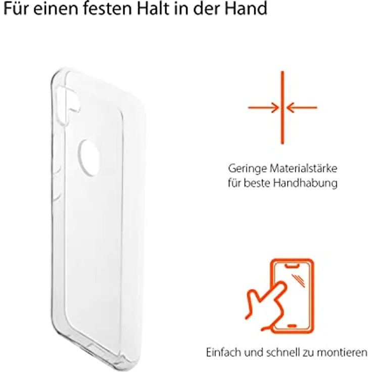 Gigaset GS5 LITE Kunststoff Case - hochwertige Schutzhülle für ihr Smartphone - Flexibler Schutz gegen Schmutz und Kratzer und Stöße - Passgenaue Aussparungen, transparent – Bild 4