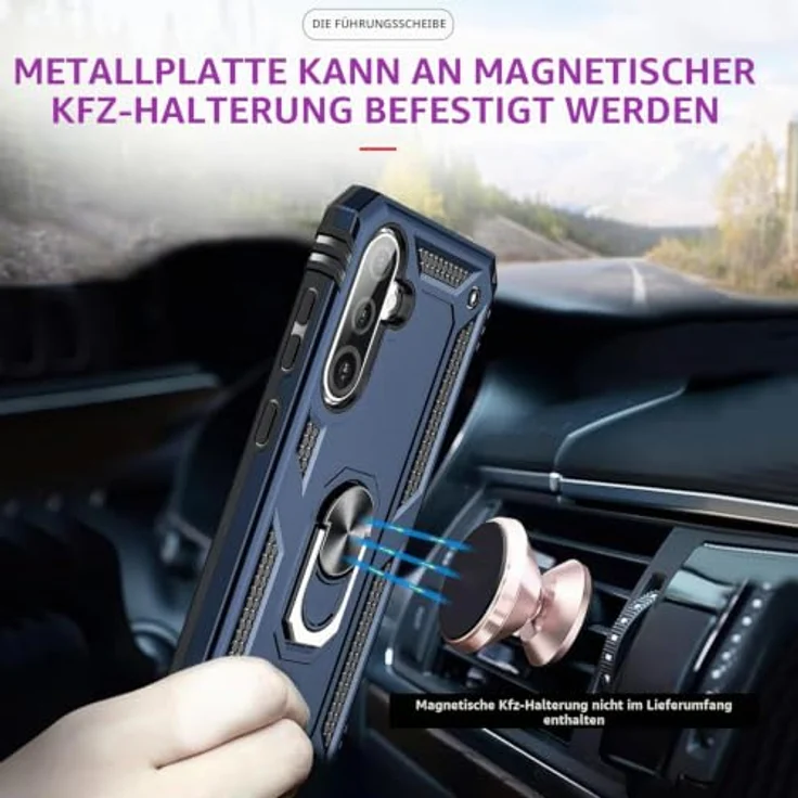 LeYi Hülle für Samsung Galaxy A36 5G, Militär Standard Case mit 2 Handyfolien & 2 Kamera Schutzgläsern, robust und kratzfest, blau – Bild 3