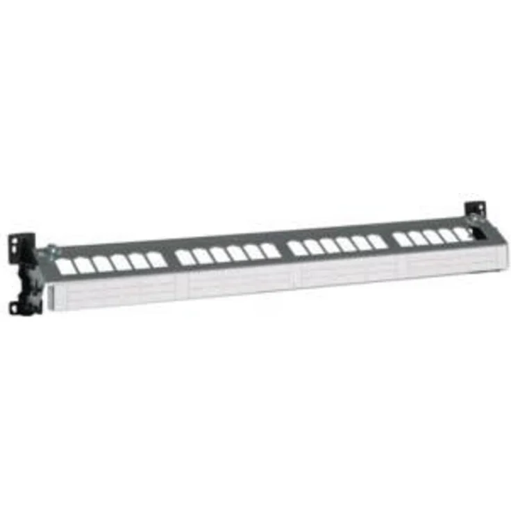 Hager FZ24MMO 24 Port Patch-Panel, leer für Hutschiene, verzinkter Stahl, isolierter Kunststoffträger