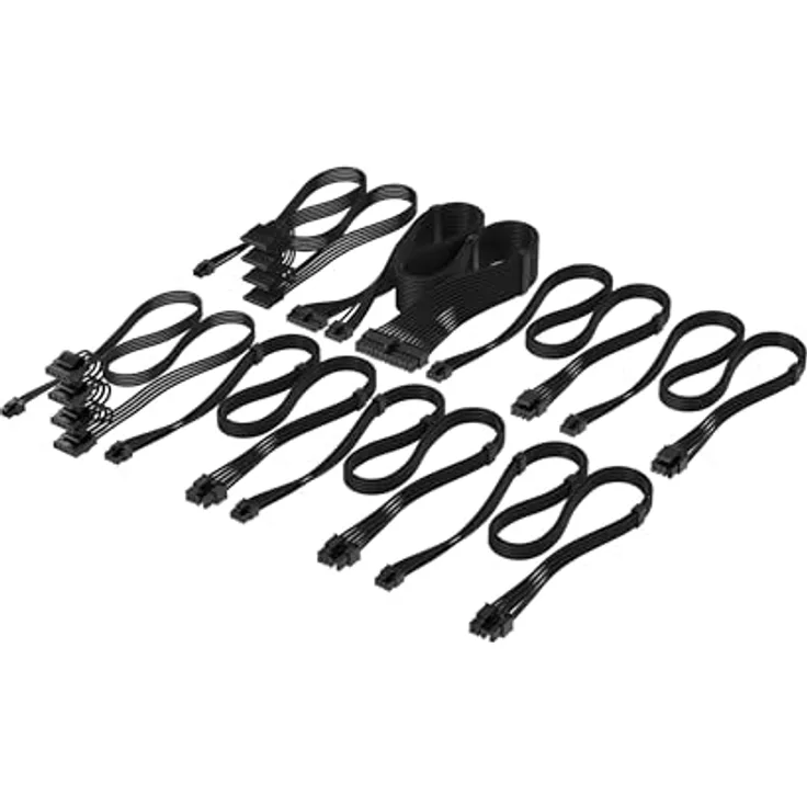 CORSAIR Elite Premium Cable Pro Kit Type 5, Hochleistungsnetzteilkabel in Schwarz