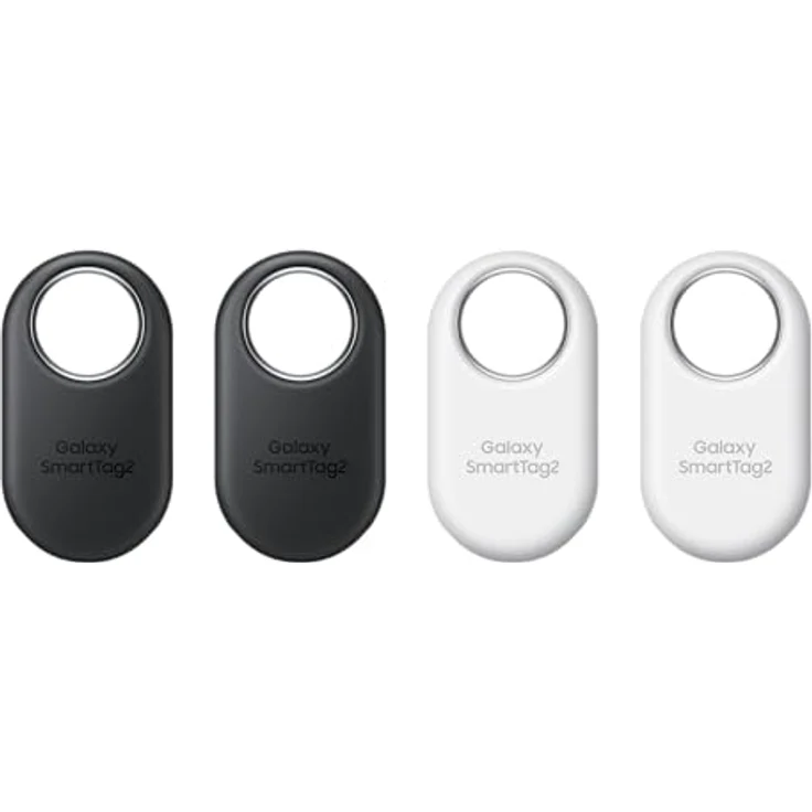 Samsung Galaxy SmartTag2, Bluetooth-Tracker mit Kompassansicht, bis zu 500 Tage Laufzeit, wassergeschützt, Schwarz/Weiß (4 Stück) – Bild 1