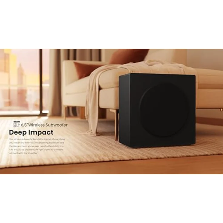 Hisense Soundbar HS5100, 5.1-Kanal Surround-Soundsystem mit 8 Lautsprechern, 540 W, kabelloser Subwoofer, Dolby Digital Plus und DTS Virtual:X – Bild 2