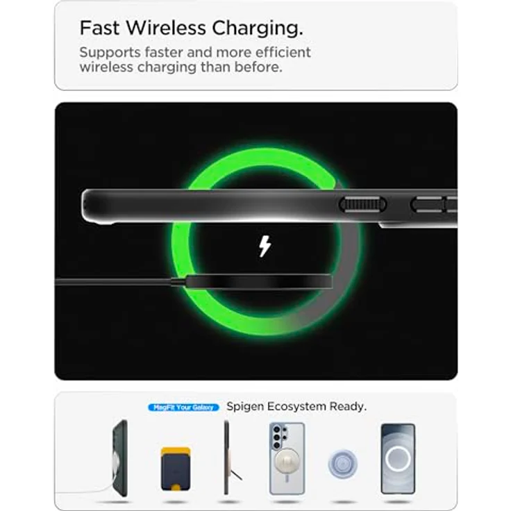 Spigen Tough Armor MagFit für Samsung Galaxy S26, Hülle mit stoßdämpfendem XRD-Pad, verstellbarem Kickstand, MagSafe-kompatibel – Gunmetal – Bild 2