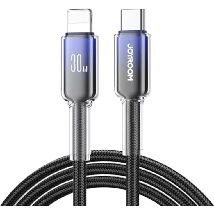Joyroom S-A42, 30W USB-C auf Lightning Kabel, 1.2m, schwarz, mit Überspannungs- und Überhitzungsschutz – Bild 1
