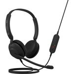 Jabra Evolve 10 Büro-Headset, Mikrofon mit Geräuschunterdrückung, kompaktes, leichtes Design, um 270 Grad drehbarer Auslegerarm, kabelgebundene USB-A-Verbindung, Schwarz