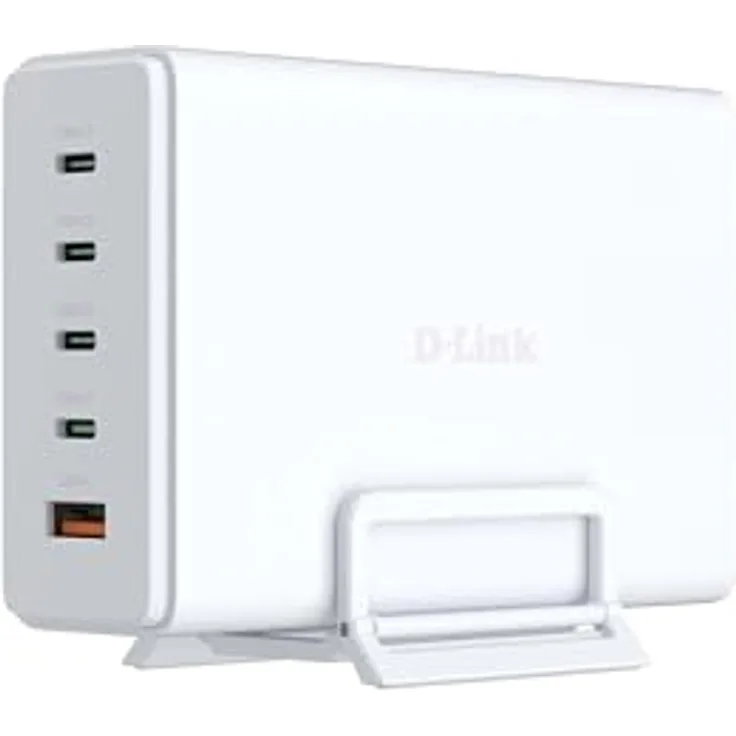D-Link 240W GaN Charger, USB Ladegerät mit 4 USB-C-Anschlüssen, 240 W, Weiss