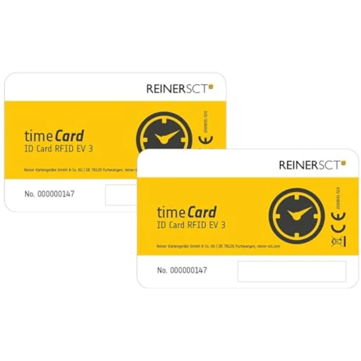 REINER SCT timeCard Premium Chipkarte 50 DES, Scheckkartenformat, 8K Speicher, weiß/gelb/schwarz – Bild 3