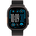 Apple Watch Ultra 2, Smartwatch in Schwarz mit schwarzem Metallarmband L