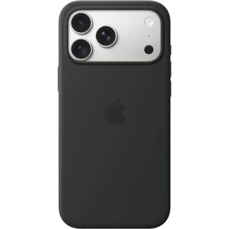 Apple Silicone Case iPhone 18 Pro Max, Schwarz, MagSafe kompatibel, mit weichem Mikrofaserfutter – Bild 4