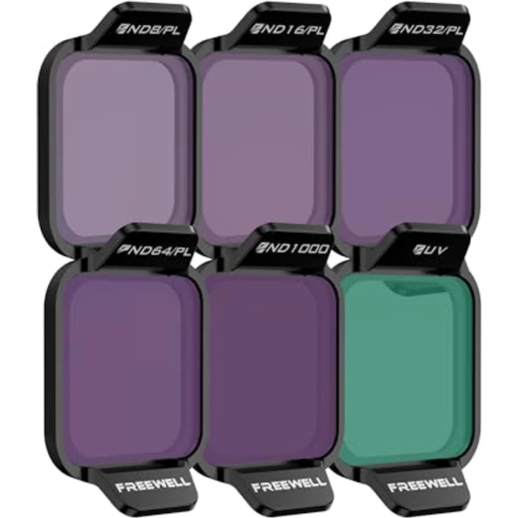 FREEWELL Bright Day Filter Kit für DJI Flip Drone – ND8/PL, ND16/PL, ND32/PL, ND64/PL, ND1000, UV zur Lichtsteuerung und Blendreduktion – Bild 1