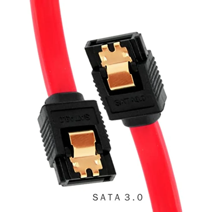 BIGtec BIG1895 0,5m HDD S-ATA Kabel rot gerade/gerade Kontakte vergoldet – Bild 3