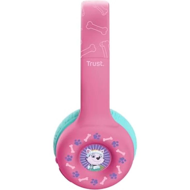 Trust Nouna Wireless Kopfhörer Paw Patrol, Rosa, faltbares Design, integrierter Lautstärkeregler, kabellos und kabelgebunden – Bild 10
