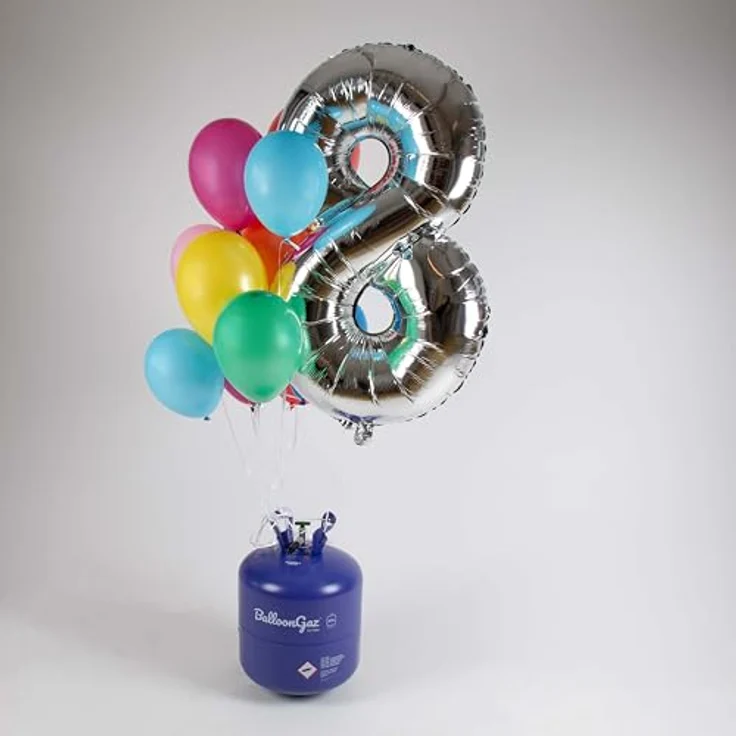 Folat BalloonGaz XXL 25205, Helium Gasflasche für bis zu 85 Folienballons, recyclebares Metall, für Geburtstag, Hochzeit und Party – Bild 4