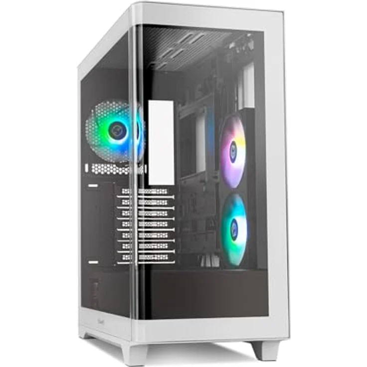 NOX Hummer ETHER, Miditower PC-Gehäuse mit gehärtetem Glas, USB-C und Anti-Staubfilter, Schwarz – Bild 5