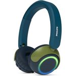 Philips TAK4200CT, kabelloser ohraufliegender Kinderkopfhörer, lautstärkenbegrenzt mit Audio-Sharing, inkl. 3,5 mm und USB-C-Kabel – Crystal Teal