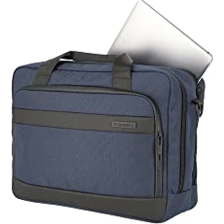 travelite Laptoptasche Meet, marine, 15,6-Zoll Laptopfach, Trolley-Aufsteck-System – Bild 4