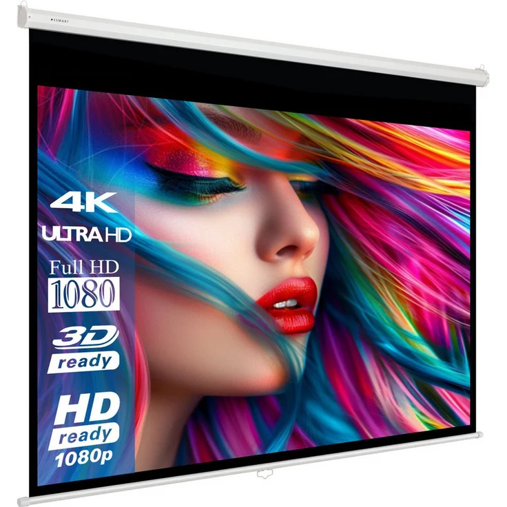 ESMART ESMART Germany Rollo Leinwand Rolloleinwand, 200 cm, weißes Tuch, 4:3
