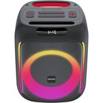 Kenwood Party-Lautsprecher AS-P200BT - Tragbarer Partylautsprecher mit 50 W RMS Ausgangsleistung, dynamische Lightshow, 10 Stunden Akkulaufzeit, BLUETOOTH, TWS, USB, SD, AUX, Mikrofoneingang, Schwarz