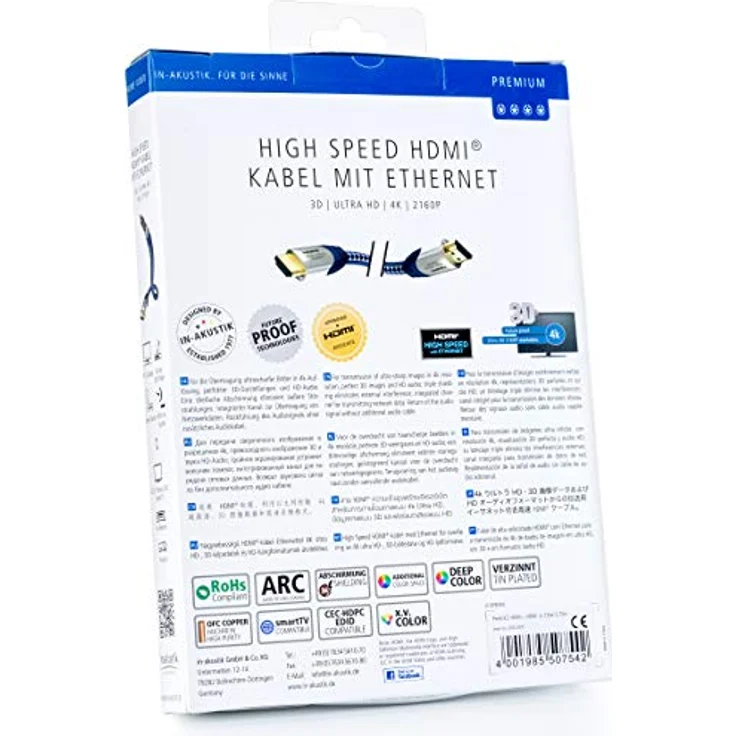 in-akustik 00423007 Premium II HDMI Kabel mit Ethernet 0.75 m – Bild 3