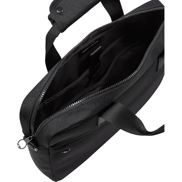 Tommy Hilfiger TH Element Computertasche, Laptop-Tragetasche bis 15,6 Zoll, wasserabweisendes Polyester, Schwarz – Bild 3