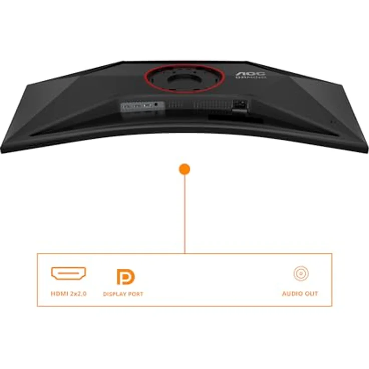 AOC Gaming CU34G4, 34 Zoll Quad HD Monitor mit 180 Hz, 1 ms Reaktionszeit, FreeSync Premium, HDR10, schwarz-rot – Bild 4