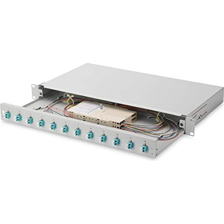 Digitus DN-96331/3 LWL-Patchpanel 12 Port LC, kompakte Spleißbox mit Vollmetallgehäuse, spleißfertig – Bild 3