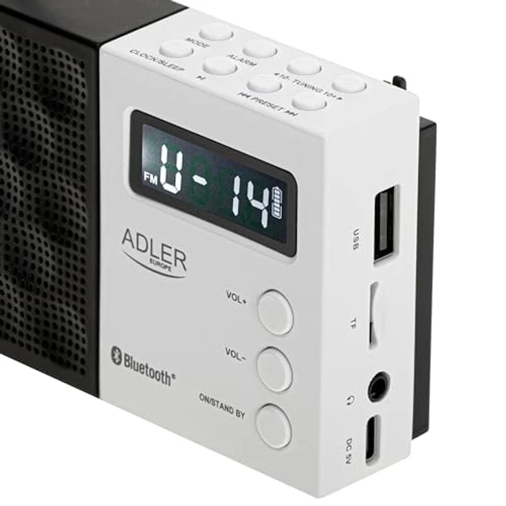 ADLER EUROPE AD 1908 Digitalradio, PLL AM/FM mit Bluetooth 5.0, USB-/SD-Wiedergabe und 20 Speicherplätzen für FM-Sender – Bild 2