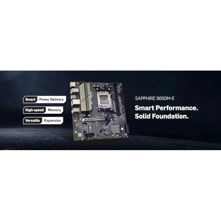 Sapphire B650M-E, Micro-ATX Mainboard für AMD AM5 Prozessoren, 1xHDMI 1.4, 1xDP 1.2, 2.5 Gigabit LAN, HD Audio 6-Kanal – Bild 5