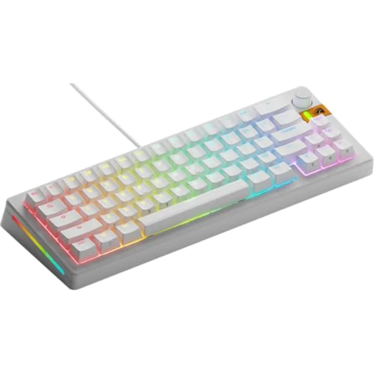 Glorious GMMK 3 HE 65% Custom Gaming-Tastatur - Pre-Built, ANSI (US), Fox HE Switches, kabelgebunden, RGB-Hintergrundbeleuchtung, weiss