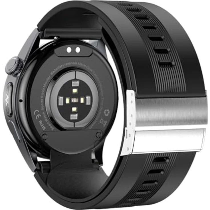 Knauermann PRO 4 Air Senioren-Smartwatch mit Sturzerkennung, SOS-Funktion und rundem Design, Schwarz – Bild 4
