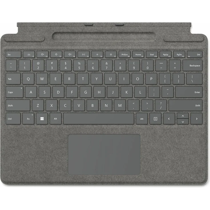Microsoft Surface Pro Type Cover AT/DE Platinum, Ultraflache Bauweise mit Hintergrundbeleuchtung