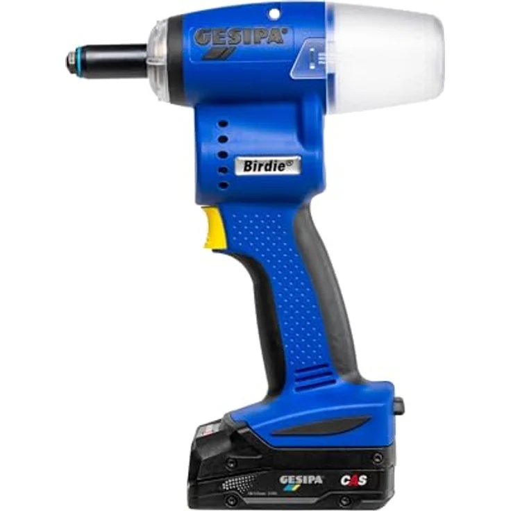Gesipa Birdie on Air - Akkunietgerät inkl. 1x 2,0 Ah + 1x 4,0 Ah CAS-Akku, Ladegerät in L-Boxx mit Metabo-Baustellenradio – Bild 3