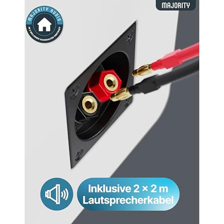MAJORITY D70X Regallautsprecher, 2 x 30W Passive HiFi Lautsprecher mit Kohlefaser-Membranen, 6Ω Impedanz, 40HZ-20KHZ Frequenzgang, Weiß – Bild 5