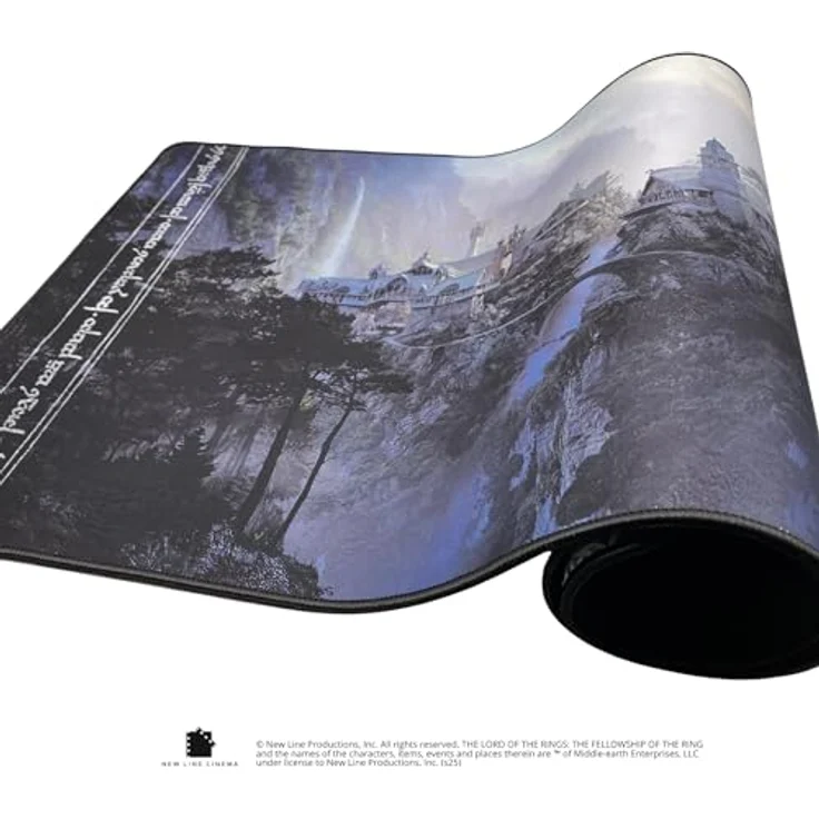 Lexip XXL-Mauspad Der Herr der Ringe Rivendell Edition, Neopren, 90 x 40 cm, mikrotexturierte Oberfläche, Karte von Mittelerde – Bild 4