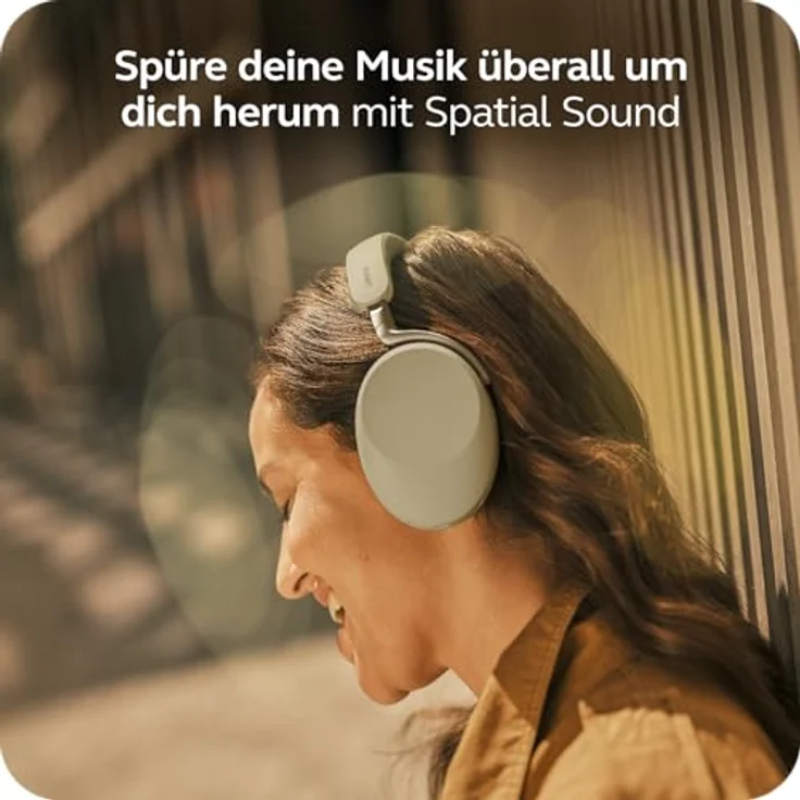 Jabra Evolve3 85, schnurloses Stereo Headset mit KI-gestützter Sprachisolierung und adaptiver Geräuschunterdrückung, Bluetooth, USB-C, Warmgrau – Bild 6