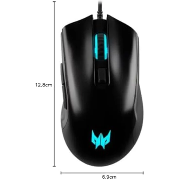 Acer Gaming Mouse Predator Cestus 333, 16000 DPI, 6 programmierbare Tasten, ergonomisches Design für Rechtshänder, Schwarz – Bild 5
