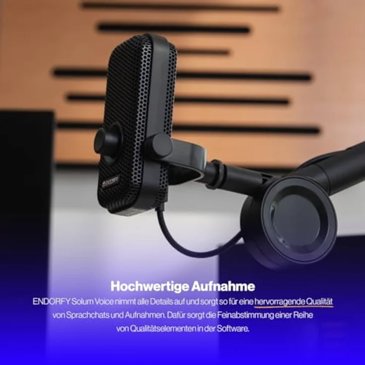 ENDORFY Solum Voice Gaming Mikrofon PC, Podcast & Streaming, USB Plug & Play, RGB-Beleuchtung, Tap-to-Mute-Button, GAIN-Regler, Nierencharakteristik, Schwarz – Bild 2