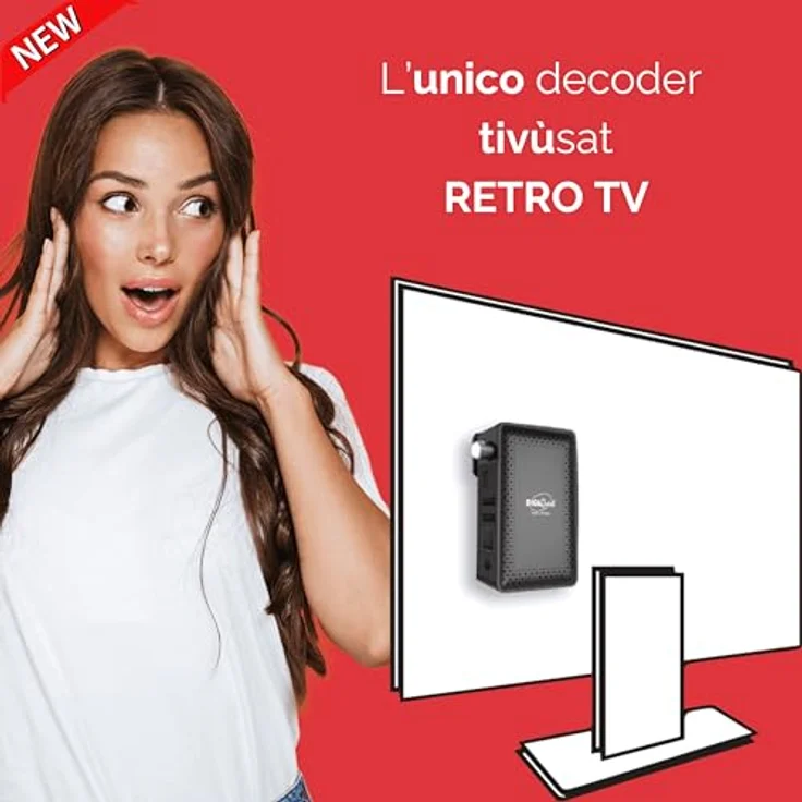 Digiquest Microsat Mini HD Tivùsat Receiver, Full HD HDR mit aktivierter Smartcard, schwarz – Bild 3