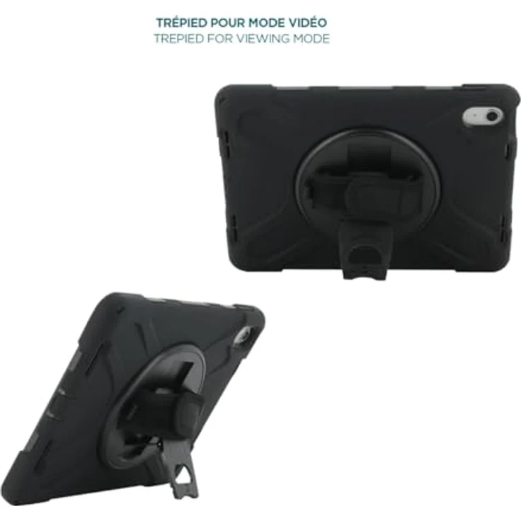 Mobilis Cover mit Schultergurt für iPad 11" 2025 (11. Gen) & iPad 10.9" (10. Gen) - Stoßfeste Schutzhülle mit Anti-Fall-Griffband und drehbarem Stativ – Bild 5