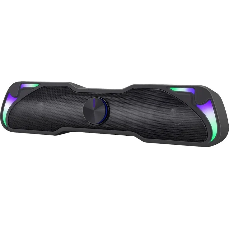 Defender Bluetooth Soundbar Z7, 6W 2.0 Kanal PC-Lautsprecher mit LED-Beleuchtung, schwarz