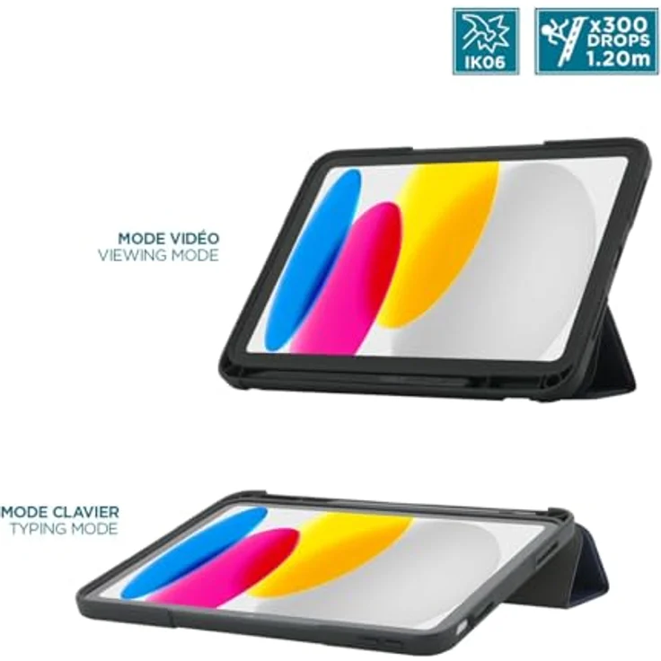 Mobilis Ultra Rugged Case iPad 11'' 2025 / iPad 10.9'', Stoßfest mit Aircell System, transparente Rückseite, blau – Bild 5