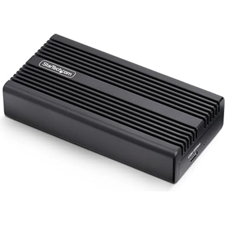StarTech 1USB4-NVME-ENCLOSURE (M.2), ultrakompaktes USB4 Festplattengehäuse mit bis zu 3.800 MB/s, Schwarz – Bild 1