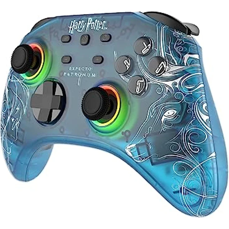 FREAKS & GEEKS Harry Potter Afterglow Patrol Wireless Controller, kabellos mit RGB-Lichtmodi, 600-mAh-Akku und 3,5-mm-Kopfhöreranschluss für Nintendo Switch, mehrfarbig – Bild 3