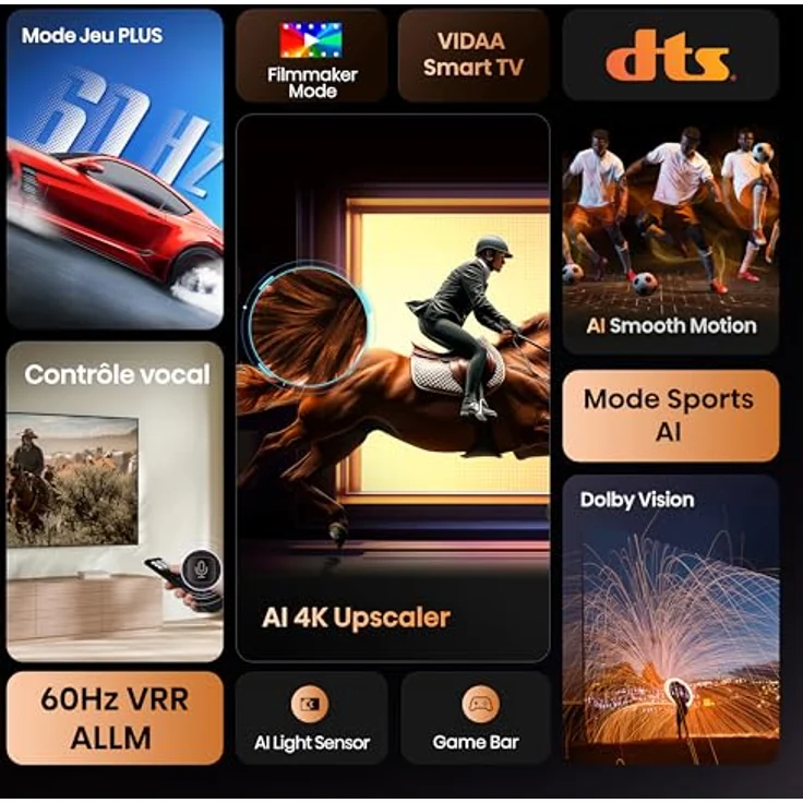 Hisense 43A6S, 43 Zoll 4K UHD Smart TV mit Dolby Vision, Game Mode Plus, HomeOS U9.5, Schwarz – Bild 2