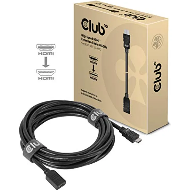 Club 3D High Speed HDMI™ Verlängerungskabel 4K60Hz St/B 5m 26AWG