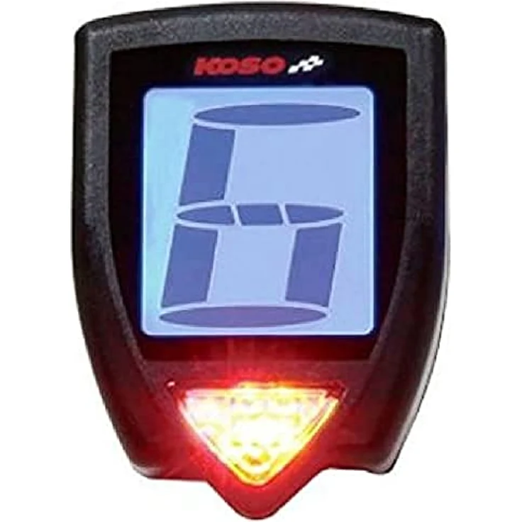 Koso Velocomputer mit Ganganzeige und Schaltlicht, schwarz – Bild 2