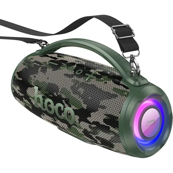 Hoco Bluetooth Lautsprecher HA4 Surge camouflage grün 4500 mAh RGB-Beleuchtung