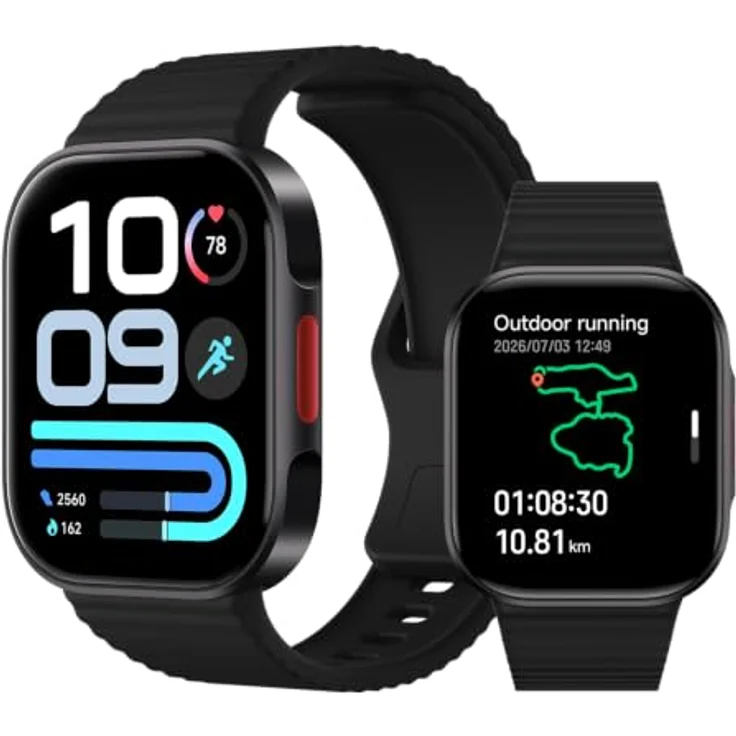 Xiaomi Watch 6 Lite, Smartwatch mit 4,98 Zoll AMOLED-Display, Gesundheitssensoren und IPX8 Wasserbeständigkeit, Schwarz – Bild 1
