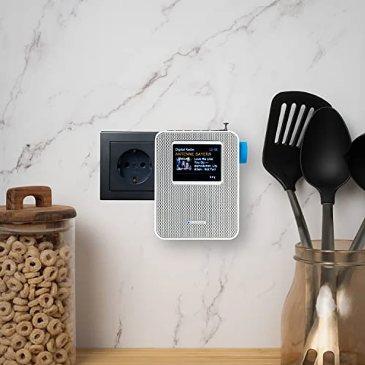 Blaupunkt PDB 200 Steckdosen Radio DAB | Digital Radio für die Steckdose | UKW PLL Radio | Bluetooth | DAB | RDS Senderinformation | USB Ladefunktion | Senderspeicher | Weiß – Bild 2