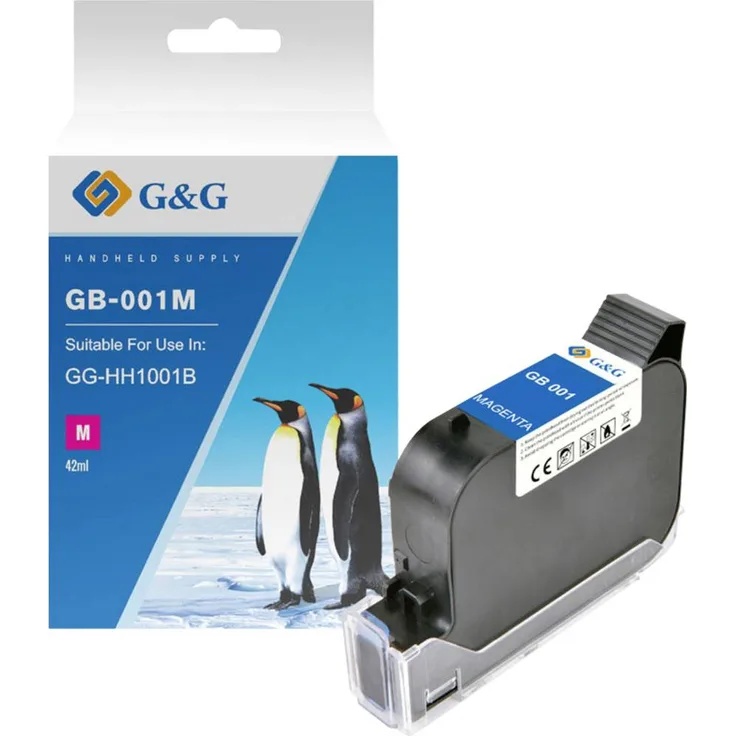 G&G Druckerpatrone Original Magenta GB-001M, für Glas, Plastik, Metall und Stein geeignet